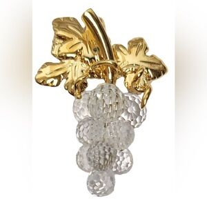 Vintage Grape Brooch From Swarovski Crystal